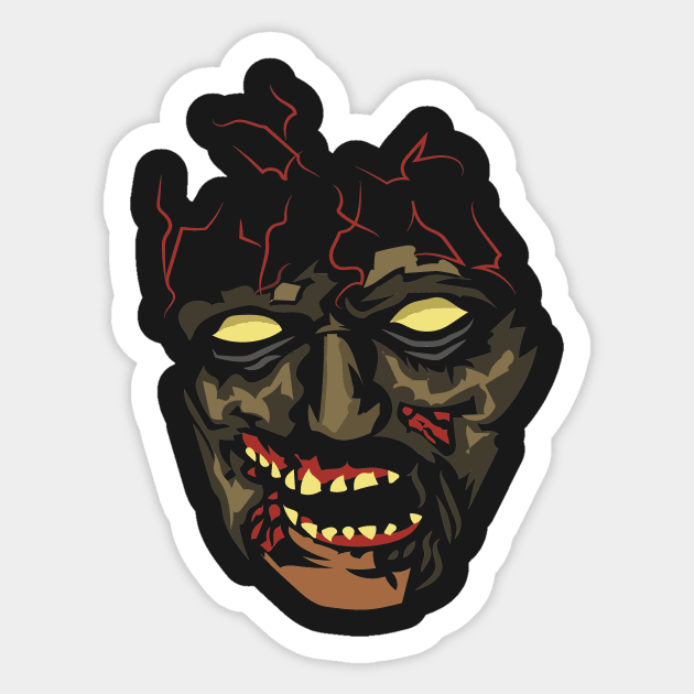 Zombie Face Halloween Costume Sticker by SolarFlare